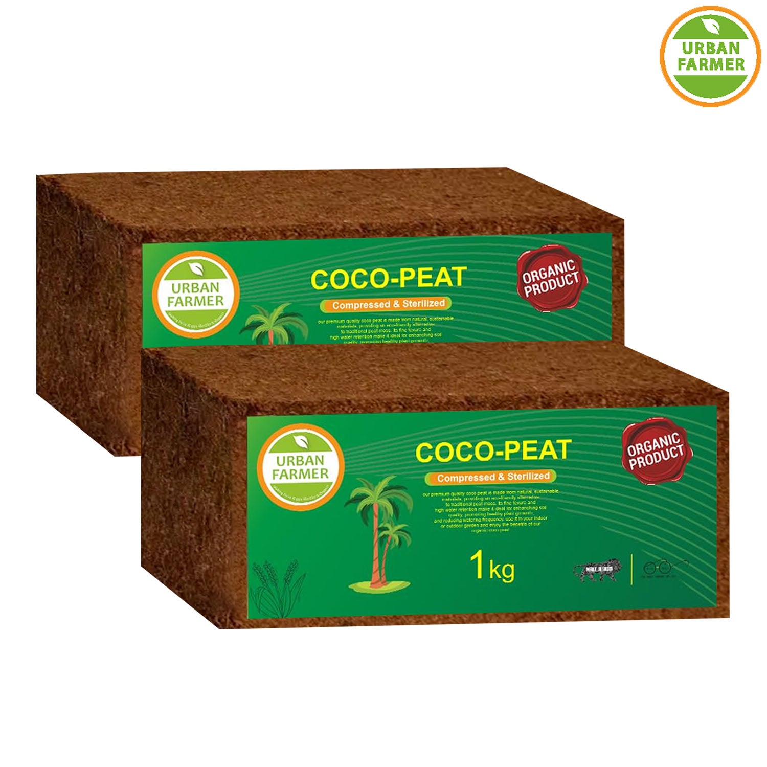 Coco Peat ( Pack of 2  1kg brick)